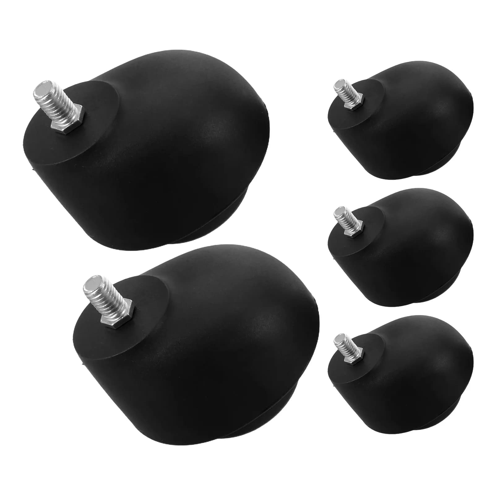 5Pcs Office Chair Caster Wheels M8 0.39 Inch Screw in Quiet Smooth Rolling Casters for Carpet Hard Floor Desk Gaming Executive
