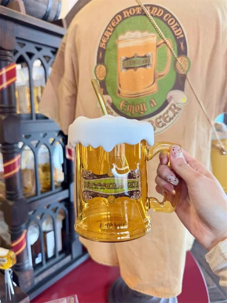 Souvenir del Parco cinematografico di Pechino Magic Academy Bicchiere da birra al burro con coperchio Tazza di paglia Regalo per gli amici