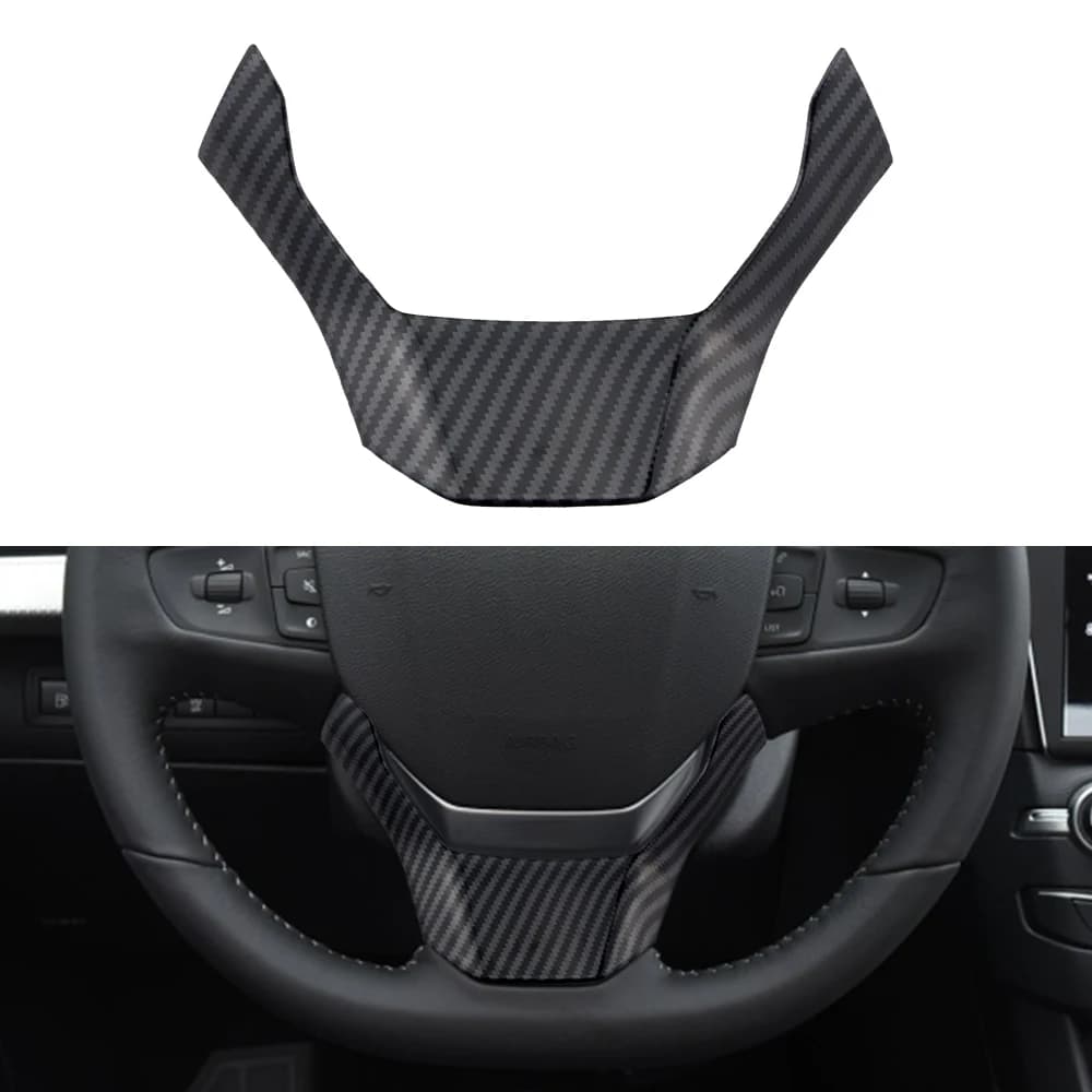 Copertura del rivestimento del volante dell'auto adatta per Peugeot 508 2011-2016 408 2014-2020 Styling interno della console centrale in fibra di carbonio