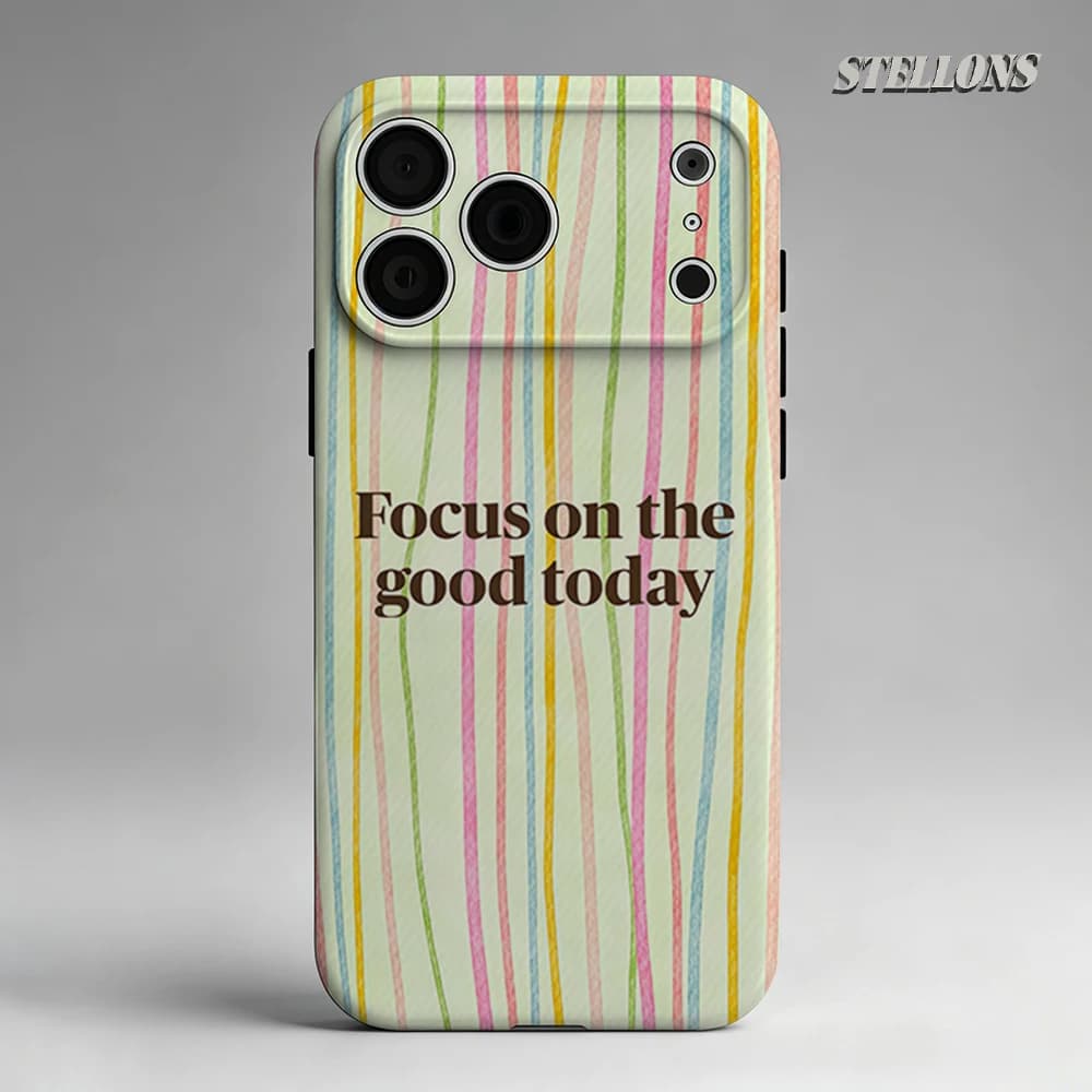 Rainbow Line Positive For iPhone18 Must-Haves Phone Case Double-Layer Back Cover for pro Max plus with iPhone 17 16 15 14 13 12