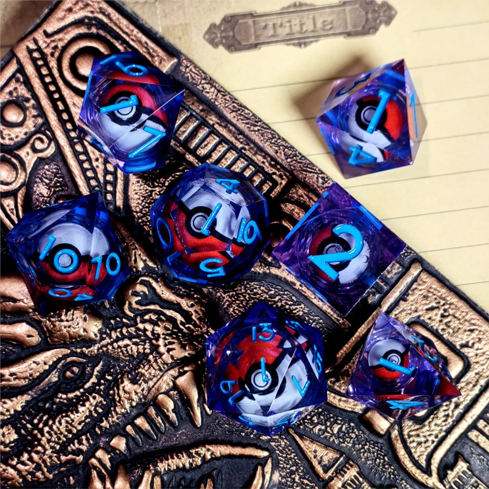 Set di dadi DnD con sfera da elfo, poliedro da 7 pezzi, dadi viola chiaro, utilizzati per Dungeon e; Drago, gioco da tavolo RPG