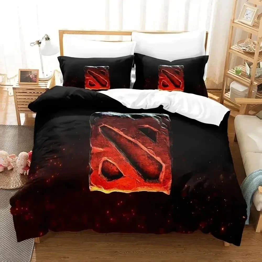 Game Dota Logo Bed linen set Copripiumino Set Bed cover Federa Trapunte King Queen Size Bed linen set for adults