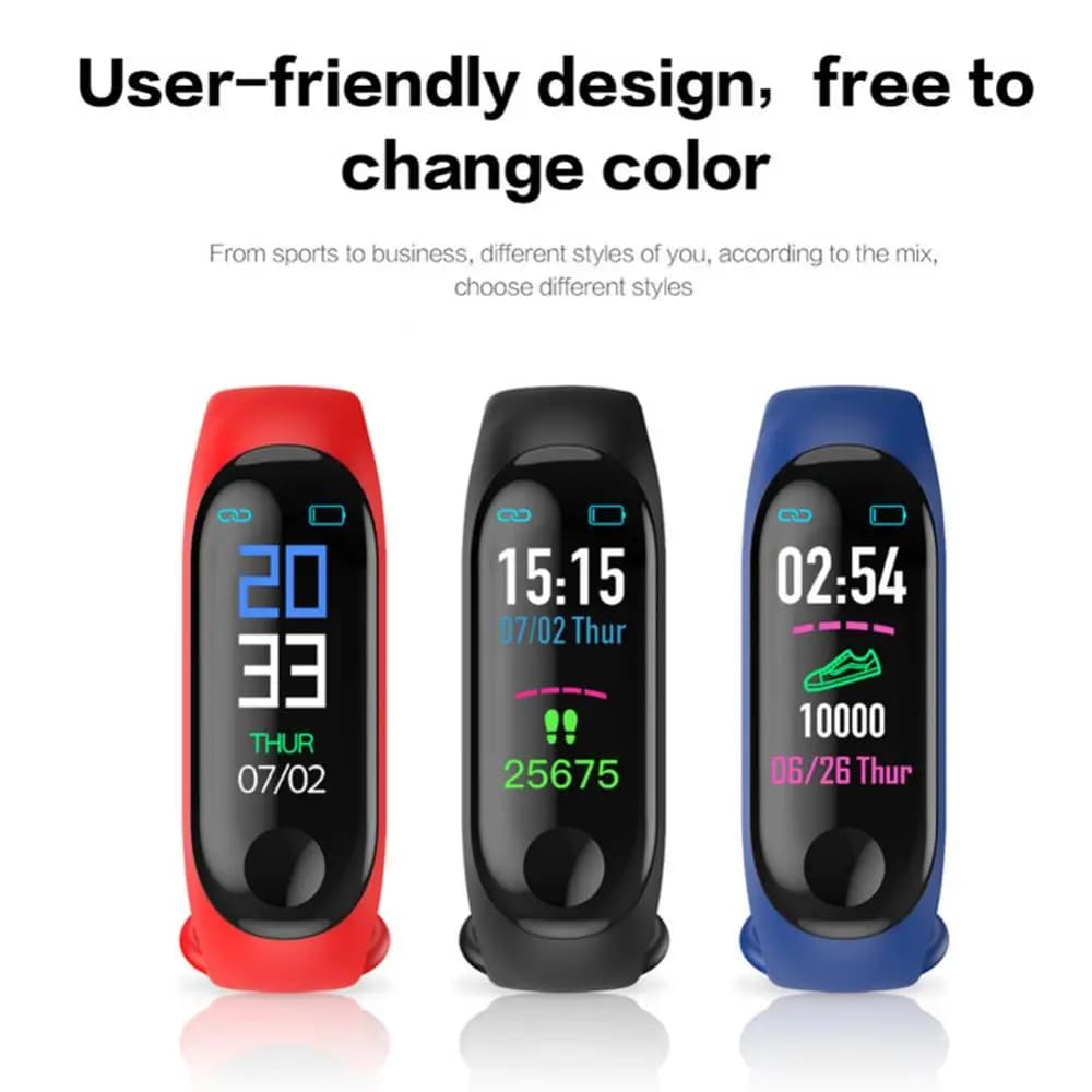 M3 Plus Smart bracciale frequenza cardiaca pressione sanguigna salute impermeabile Smart Watch M3 Pro Sport Watch Wristband Fitness Tracker