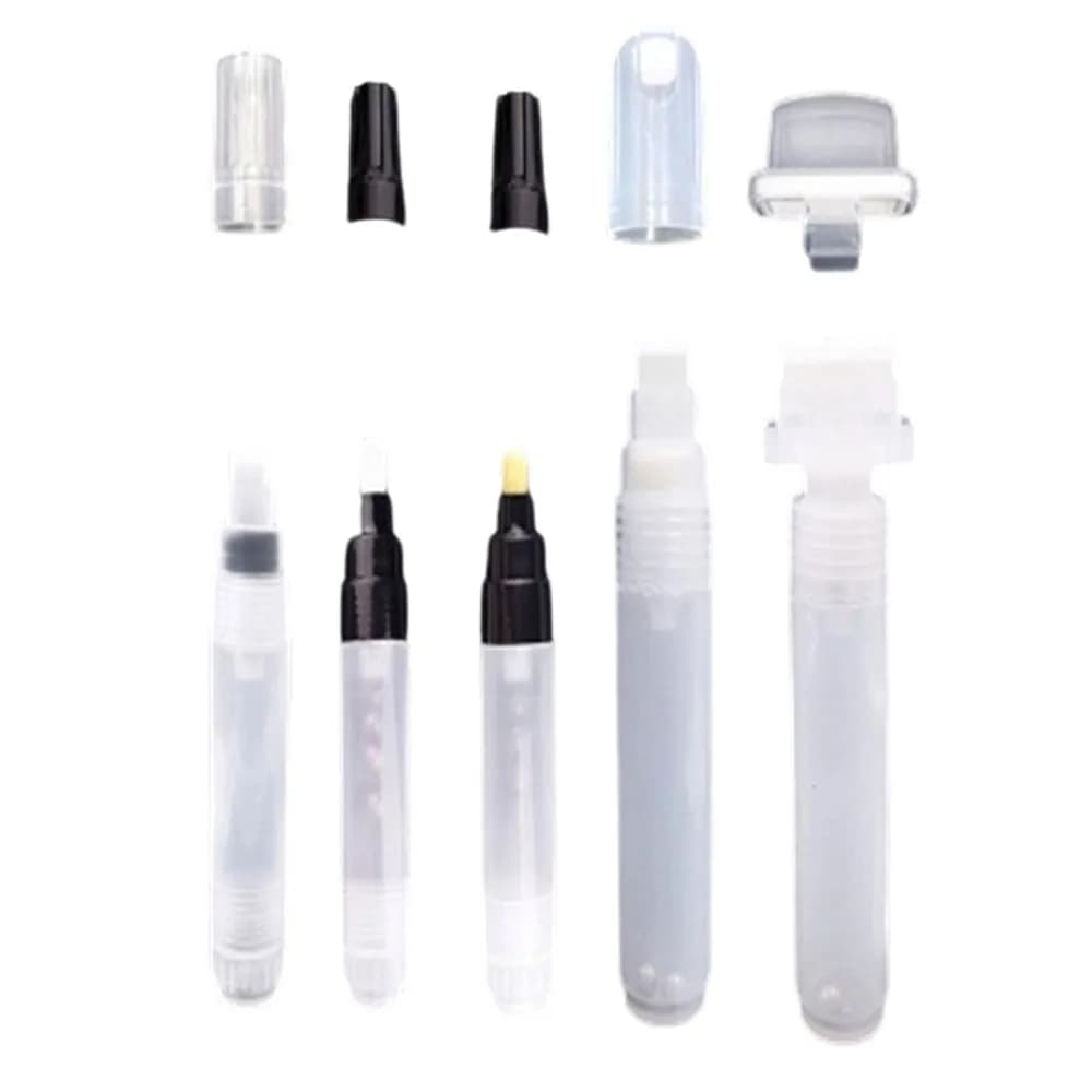 HOT!A72T 10Pcs Marker Refill Kits Acrylic Markers, Paint Markers, Alcohol-Based Markers, Empty Pen Barrels