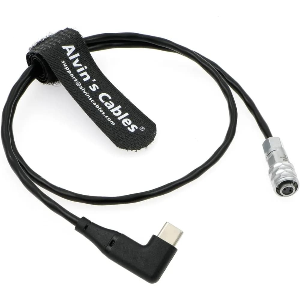 Cavi Alvin USB-C Type-C PD ad angolo retto a Weipu SF61B/S2 Cavo di alimentazione femmina a 2 pin per BMPCC 4K 6K Blackmagic Pocket Cinema