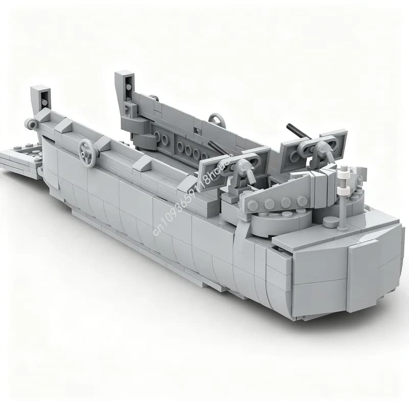 378 pz MOC Creator Designer Set Atterraggio Veicolo Artigianale Personaggio LCVP Modello Building Blocks Architettura Giocattoli Regalo Di Natale