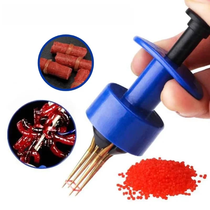 Clip per esche da pesca annodate a mano con elastici in gomma granulare, strumenti per il fissaggio di esche in pellet