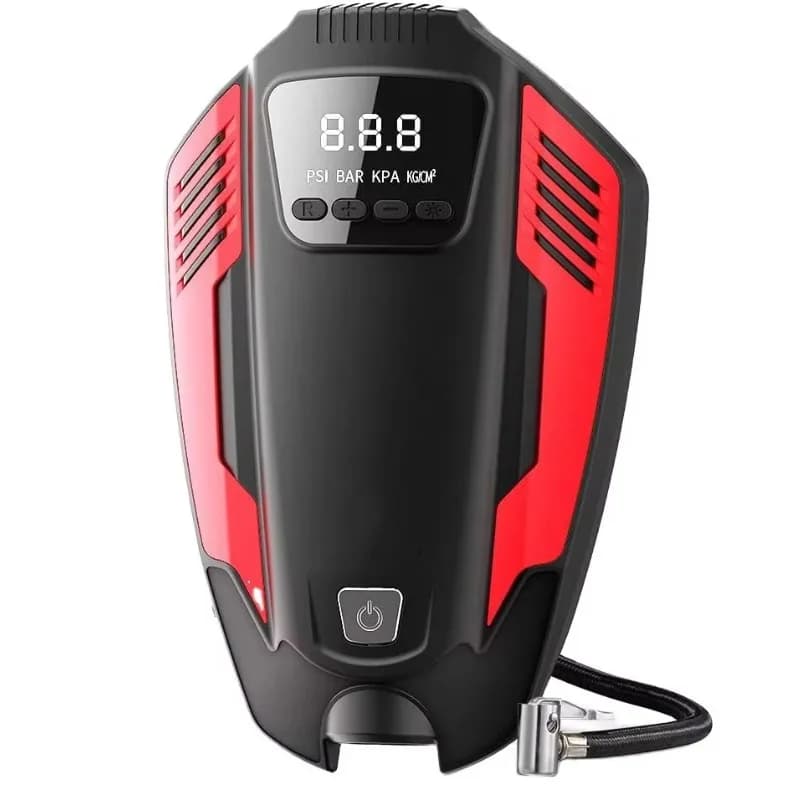 SXLL Compressore d'aria portatile per auto Compressore d'aria cablato Gonfiatore per pneumatici, custodia per trasporto 1566 Full Touch Screen digitale