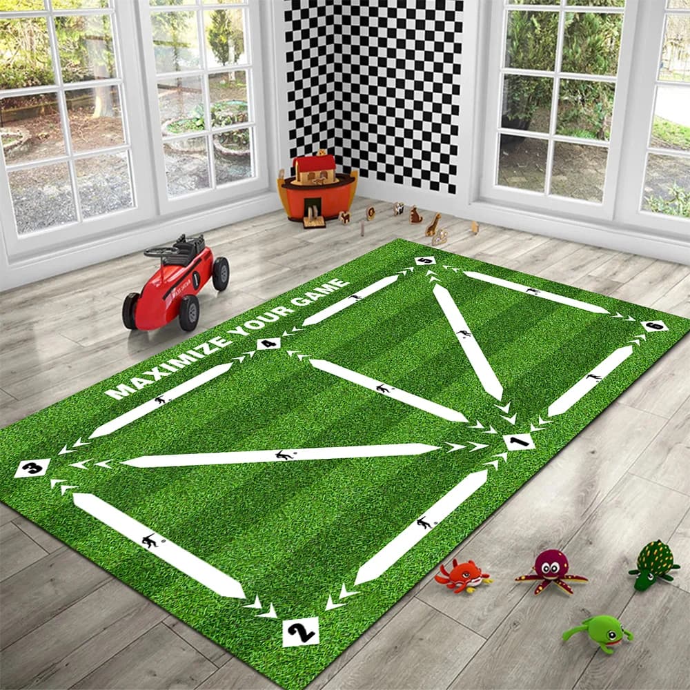 Football Training Mat Dribbling Futbol Carpet Voetbal Training Mat Children's Playground Indoor Football Equipment Foldable Anti-slip Durable