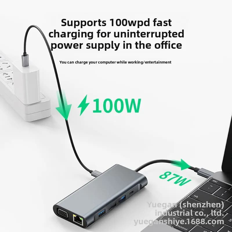 Adattatore Type-C per Notebook Huawei, Convertitore USB per Apple Macbook Pro, Docking Station e Hub USB