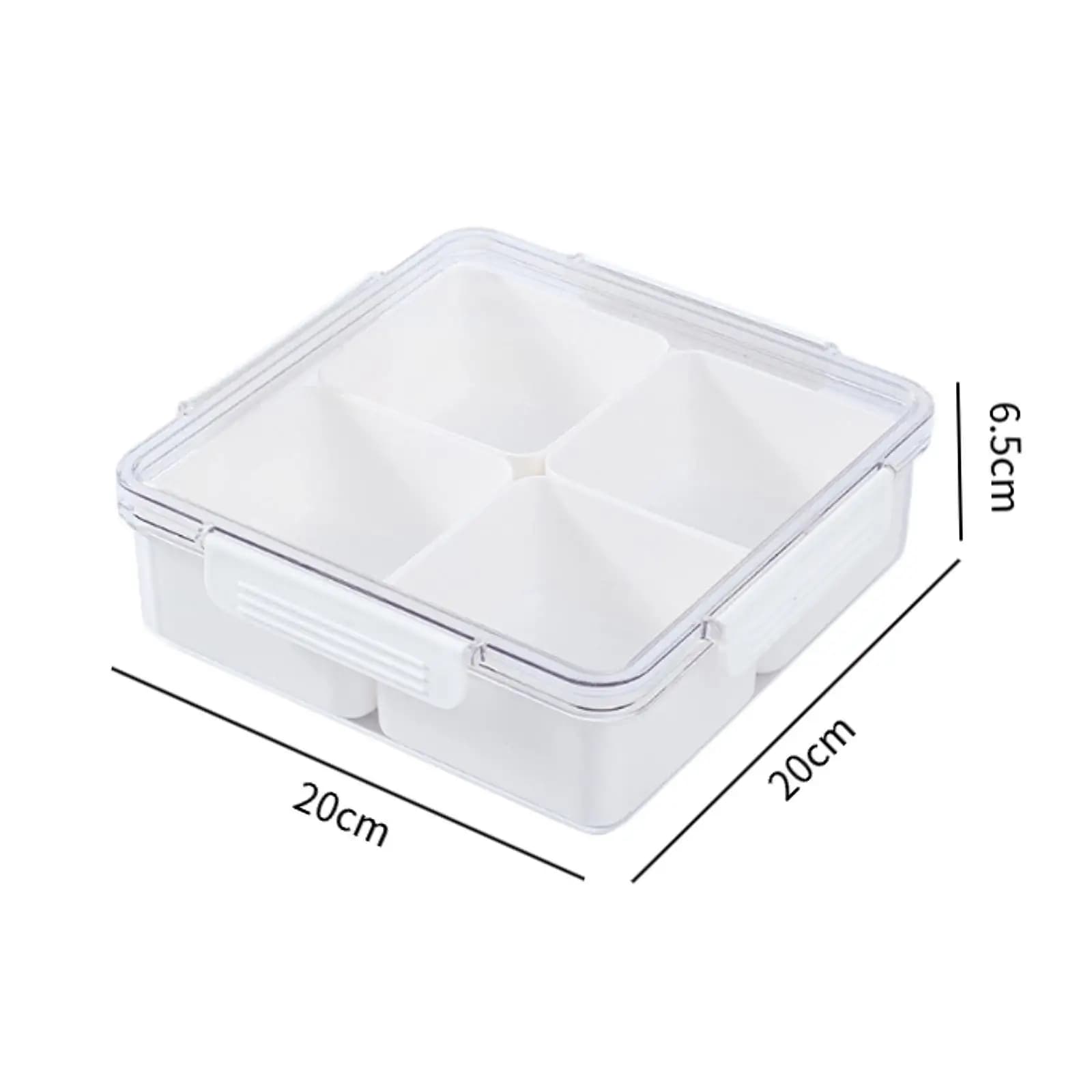 Divided Serving Box Stackable Veggie Storage Multipurpose Seasoning Box Platters Food Container Refrigerator Storage Box Food