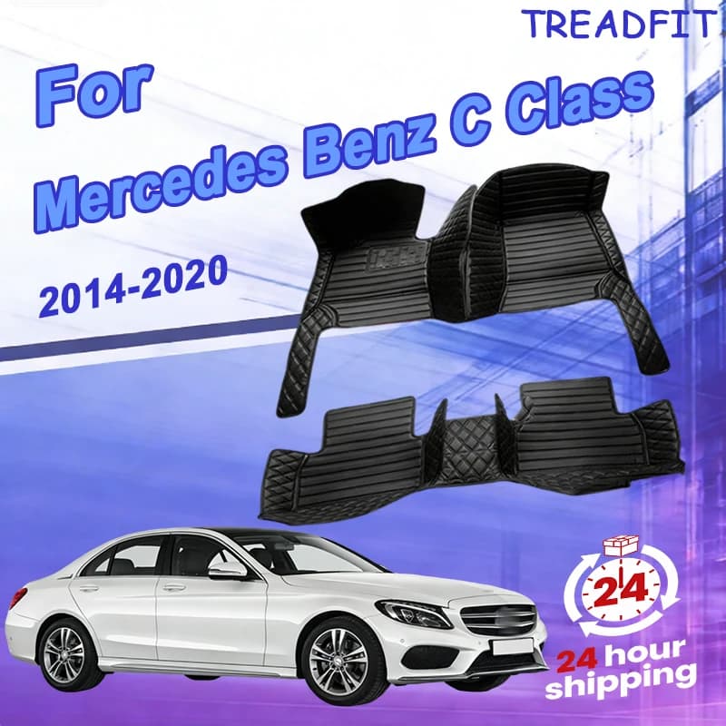 Tappetini auto Per Mercedes Benz Classe C W205 C180 200 220 250 260 300 350 400 450 2014-15 2016 2017 2018 2019 2020 Accessori