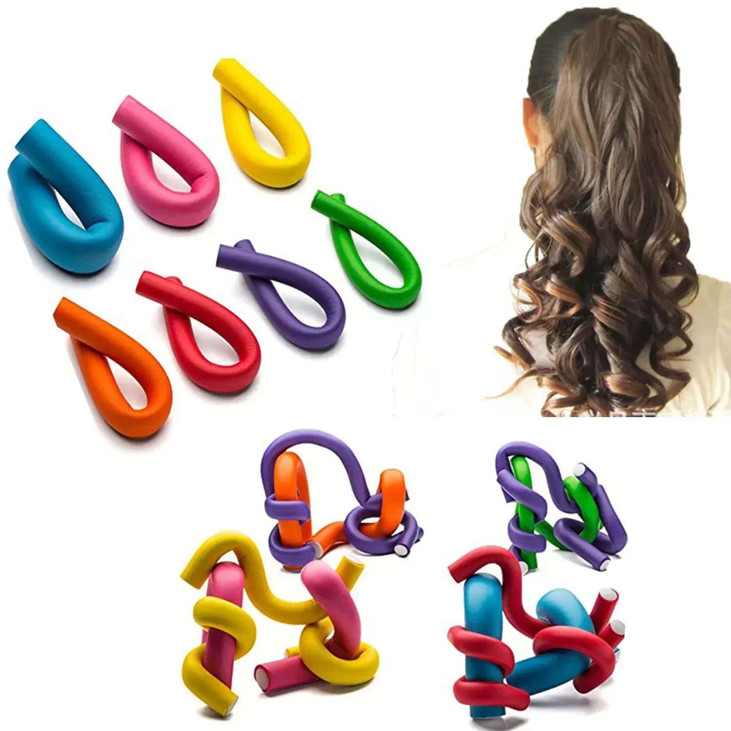 Flexible hair curler for hair Bigodini for hair Soft foam Bendy Twist Curls Flexible rollers Styling tools Hair Roller