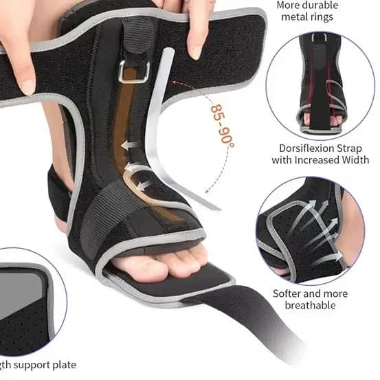Plantar Fasciitis Night Splint Adjustable Sponge Padding Ankle Arch Support Stretch Boot Tendonitis Relief Foot Drop Brace