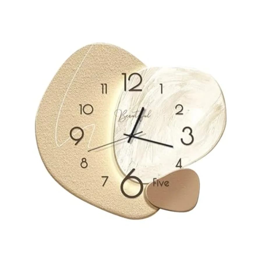 Orologio da Parete Creativo Silenzioso Moderno in Stile Nordico, in Porcellana Cristallina, a Batteria, Decorazione Bianca per Scuola e Soggiorno