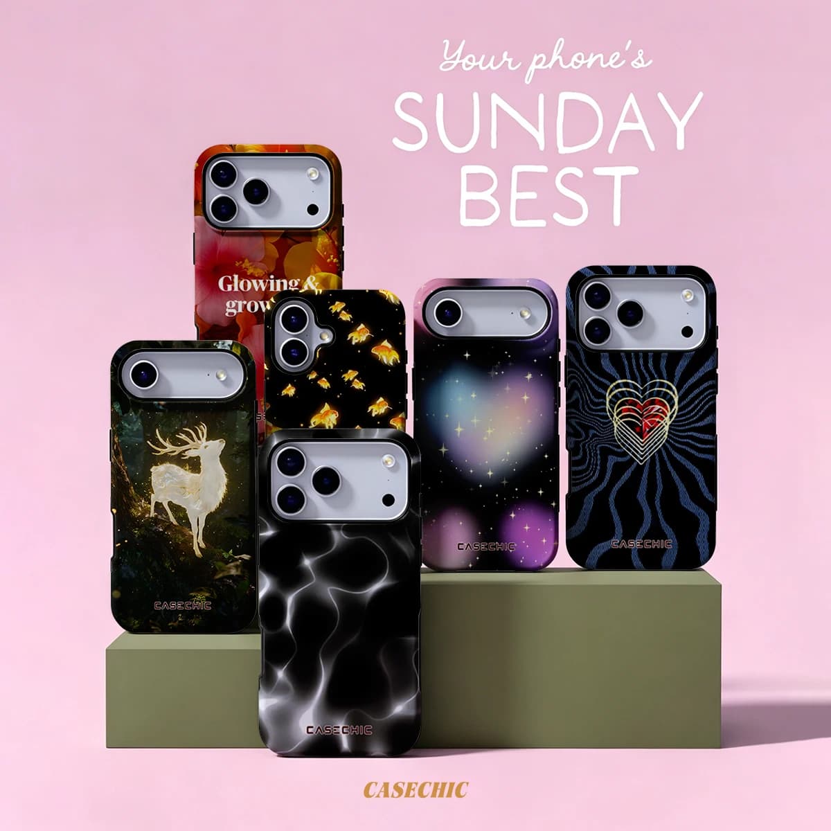 Glossy Pomegranate Arils For Case For iPhone 17 16 15 Pro Max TPU Anti-Scratch Outer Shell Raised Screen CaseChic