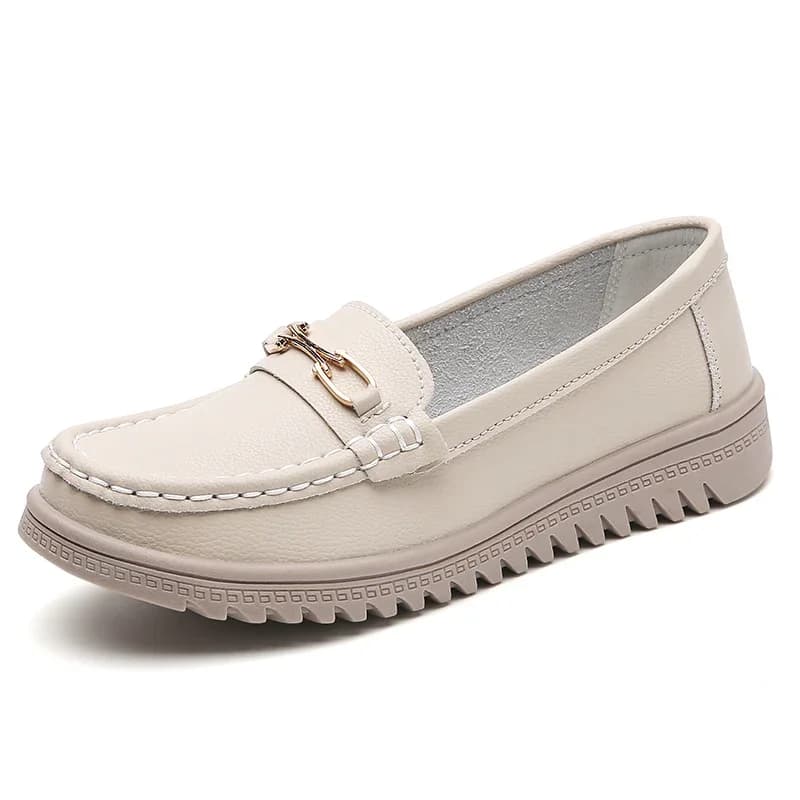 Scarpe Casual Leggere in Pelle, Mocassini da Donna in Vera Pelle con Suola Morbida, Comode Scarpe Basse per Mamme, Disponibili in Taglie Grandi