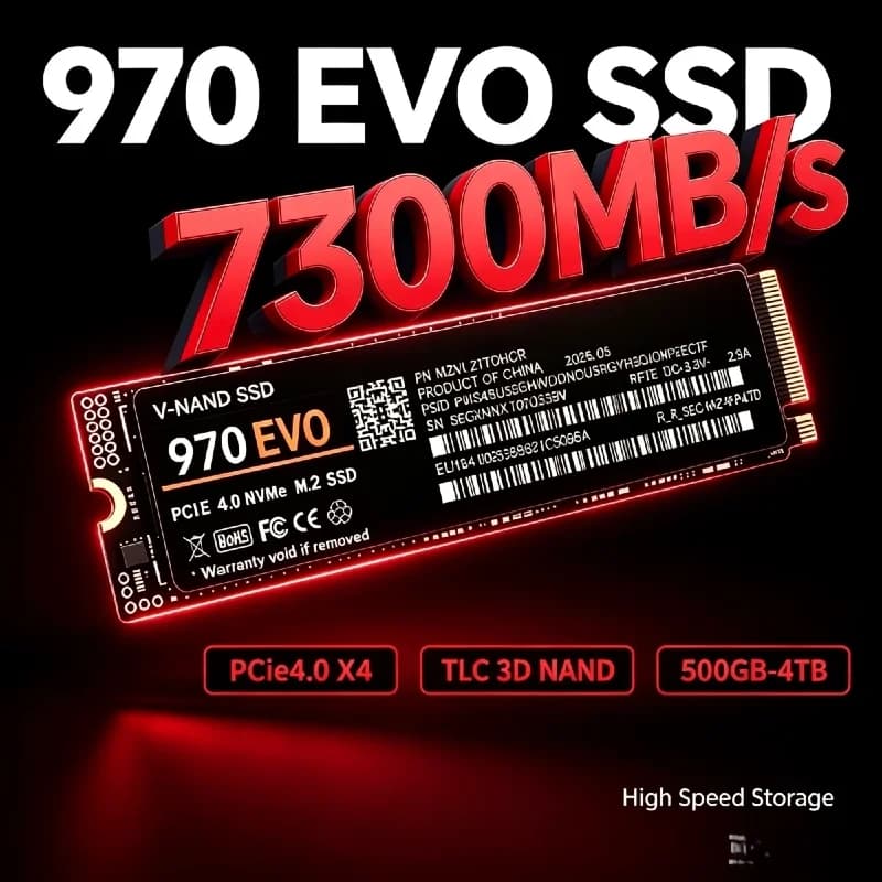 High Performance 970 EVO NVMe M.2 2280 SSD PCIe 4.0 x4 Internal Drive 500GB 1TB 2TB 4TB For Desktop & Laptop