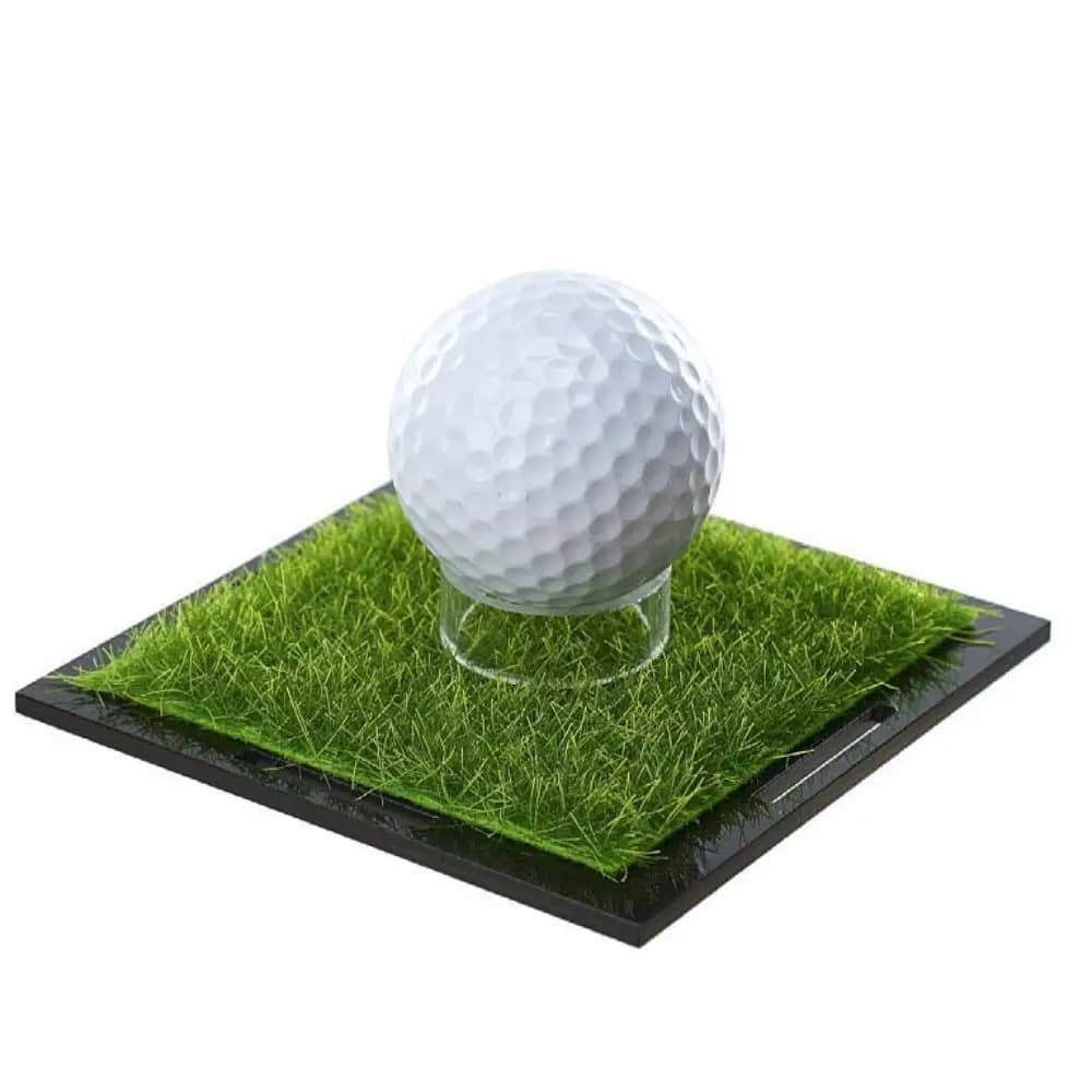 Vetrina trasparente per palline da golf Design da prato Supporto per protezione antipolvere Supporto per palline da golf Scatola acrilica trasparente quadrata compatta per palline da golf