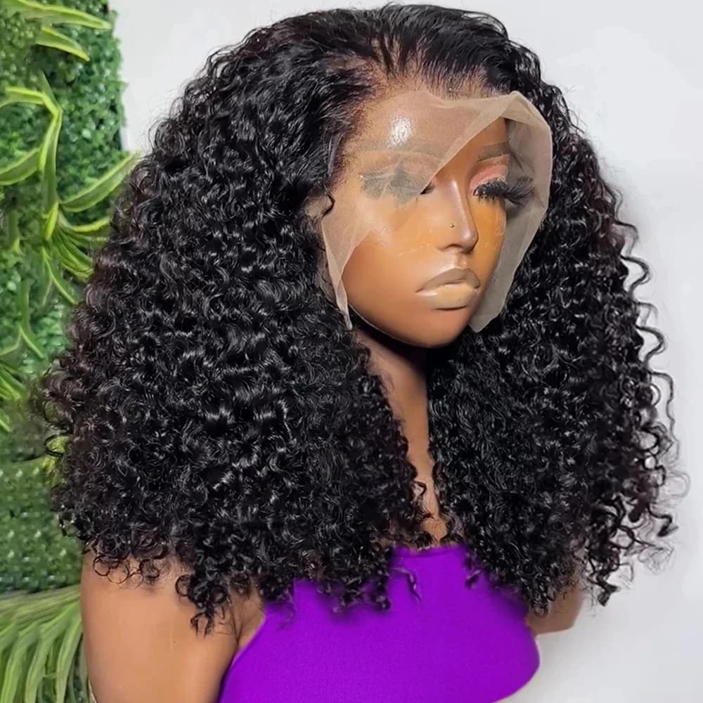Short Bob Deep Water Wave 13x6 Hd Lace Frontal Wigs 7x5 Glueless Curly Wigs Human Hair Wig For Women 250% Density 14 16 Inch