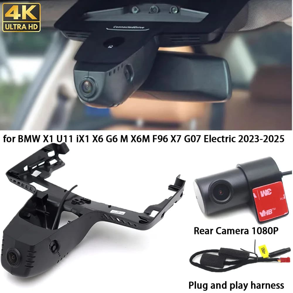Per BMW X1 U11 iX1 X6 G6 M X6M F96 X7 G07 Elettrico 2023-2025 4K Dash Cam Frontale Telecamera Posteriore DVR Plug and Play Registratore 24 ore di registrazione