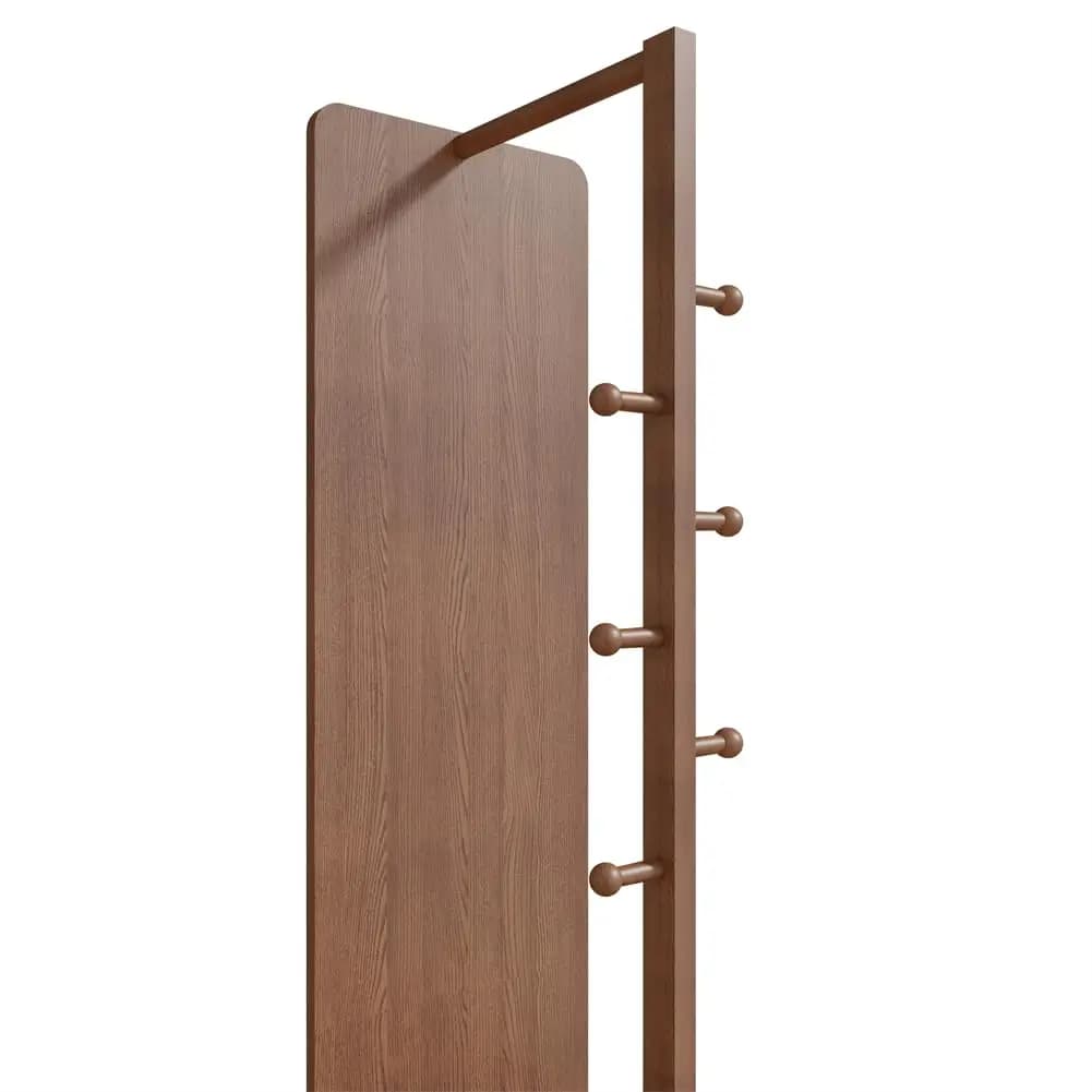 Specchio da terra con appendiabiti, cornice in legno, per camera da letto e ingresso, 65x22 pollici, personalizzabile