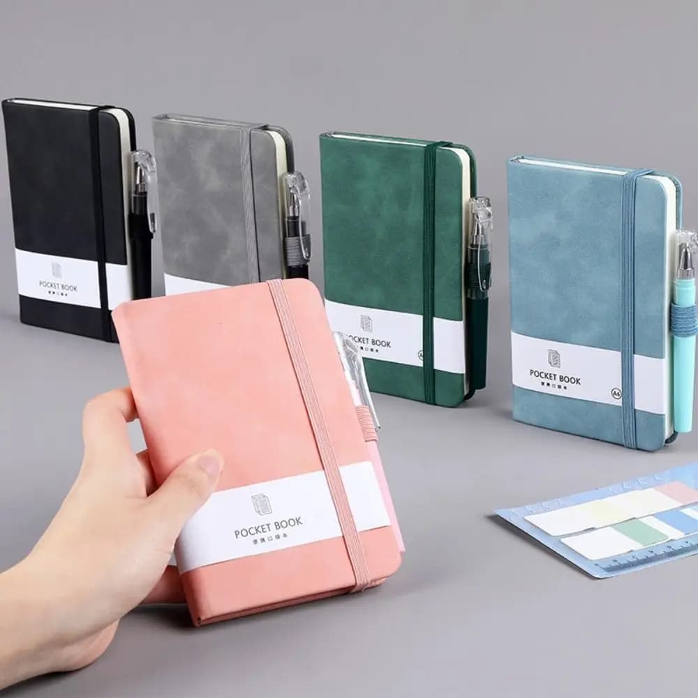 Sketchbook A6/A7 A6/A7 Pocket Notepad with Elastic Band 100 Sheets Portable Mini Notebook Thickening Anti Ink Leakage Student