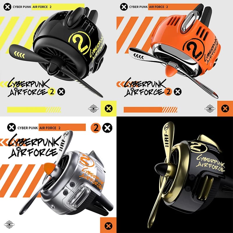 Cyberpunk Graffiti Style Air Engine Deodorant Car Perfume Interior Car Perfume Clip Fragrance Ornament Car Accessories