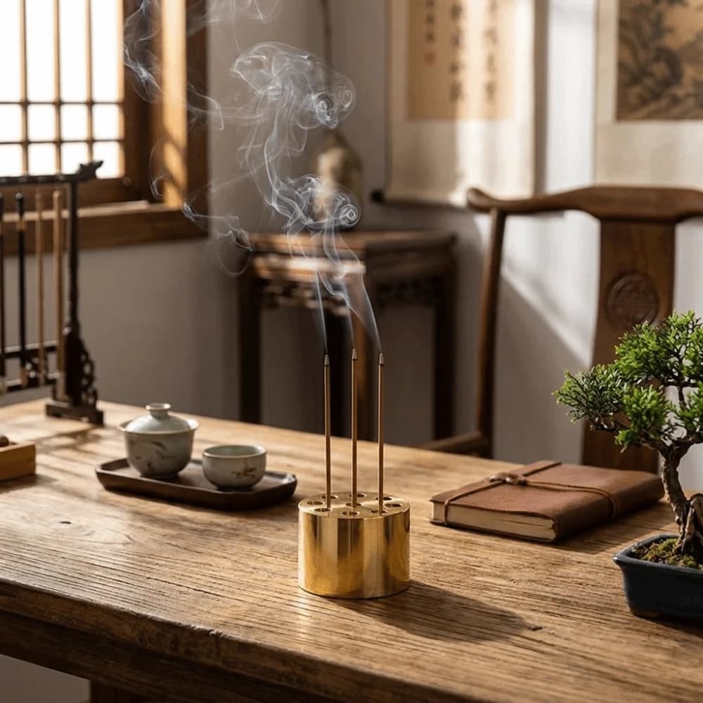 9 Holes Incense Holder Compact Vintage Fragrance Incense Stick Plate Ornament Versatile Mini Vase Study Office