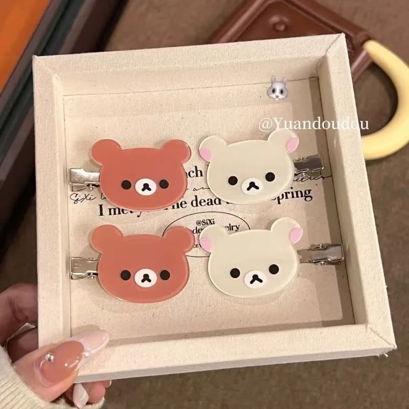 New Rilakkuma Hair Decoration, Nice Women's Hair Clip, Kawaii Frangia Clips, Cartoon Soul Accessories, Party Clips and Gifts