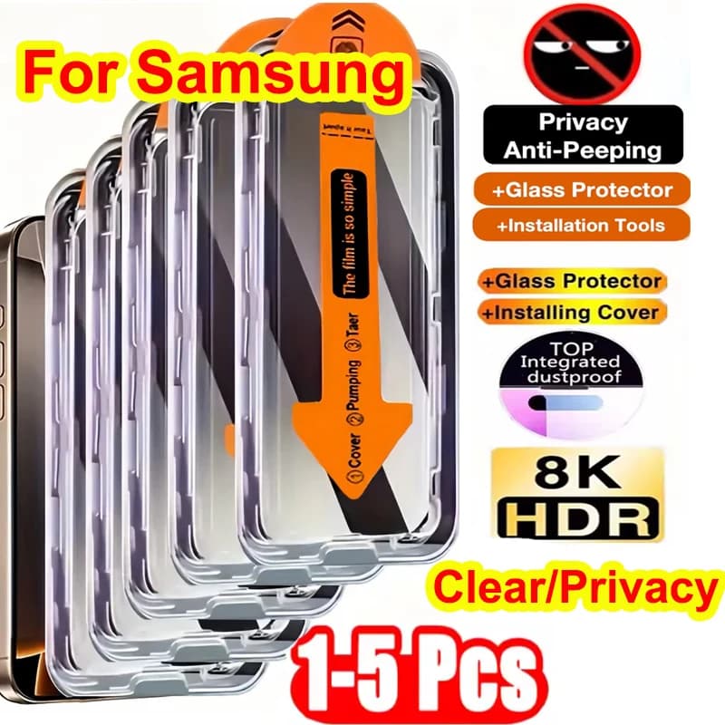 1-5Pcs HD Privacy Screen Protector For Samsung A56 5G A36 A55 A16 A26 A54 A52 A53 A15 A35 A06 S25 Ultra S24 S23 S22 Plus S24 FE