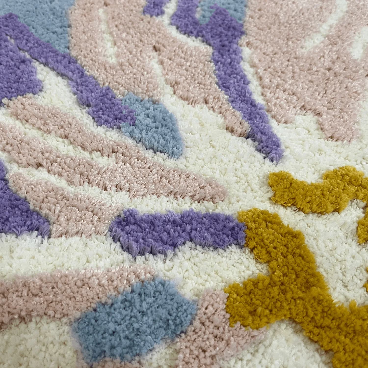 Quilted Quilted Carpets Funny Flower Loose Loop Soft Mat Super Absorbent Bath Mat Anti-slip Floral Carpet Irregular House Decorations
