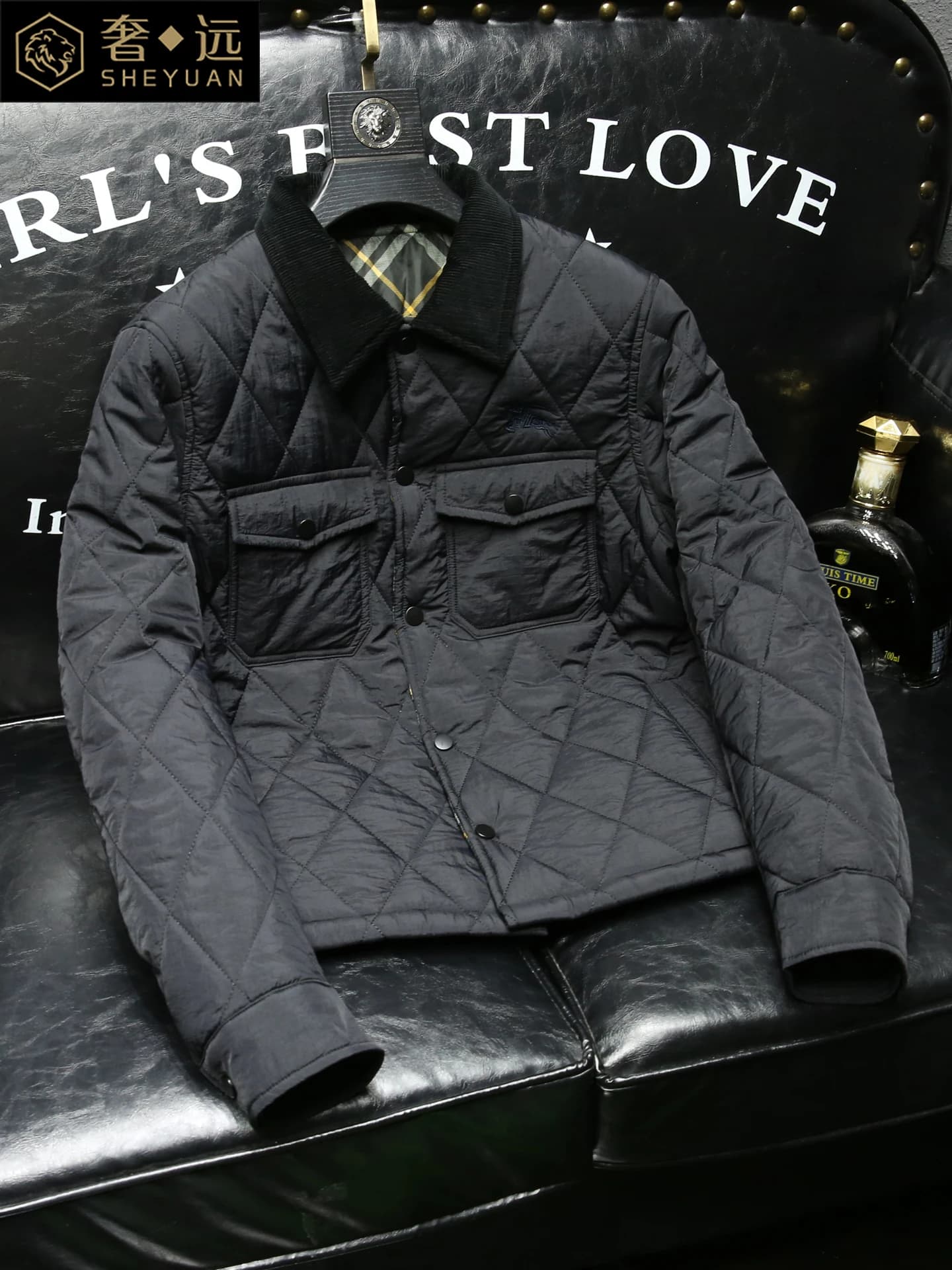 Warm Simple Stand Collar Men's Cotton Jacket Fashionable Urban Style Long Sleeve Youth Winter Outerwear Polyester Filling