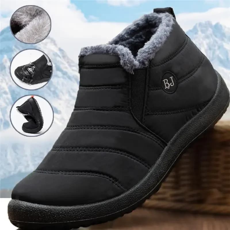 Stivali da neve da uomo alla moda Caviglia alta Tenere al caldo Scarpe per l'inverno freddo Stivali da lavoro da uomo comodi da neve all'aperto impermeabili 2025