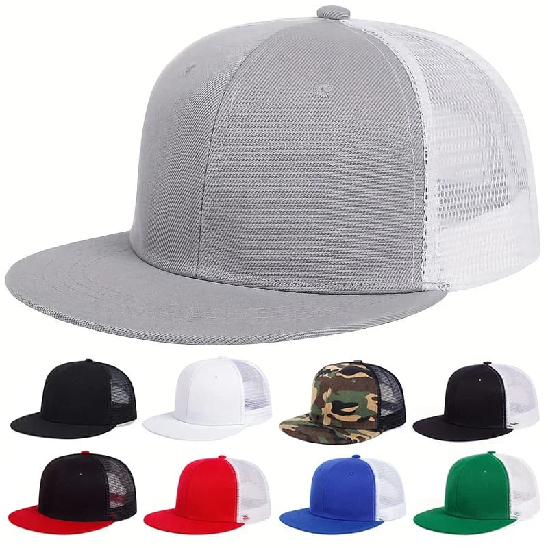 Cappelli a Rete Unisex Stile Hip-hop, Cappellini da Baseball Regolabili per Primavera ed Estate, Protezione Solare, Cappello Sportivo da Golf