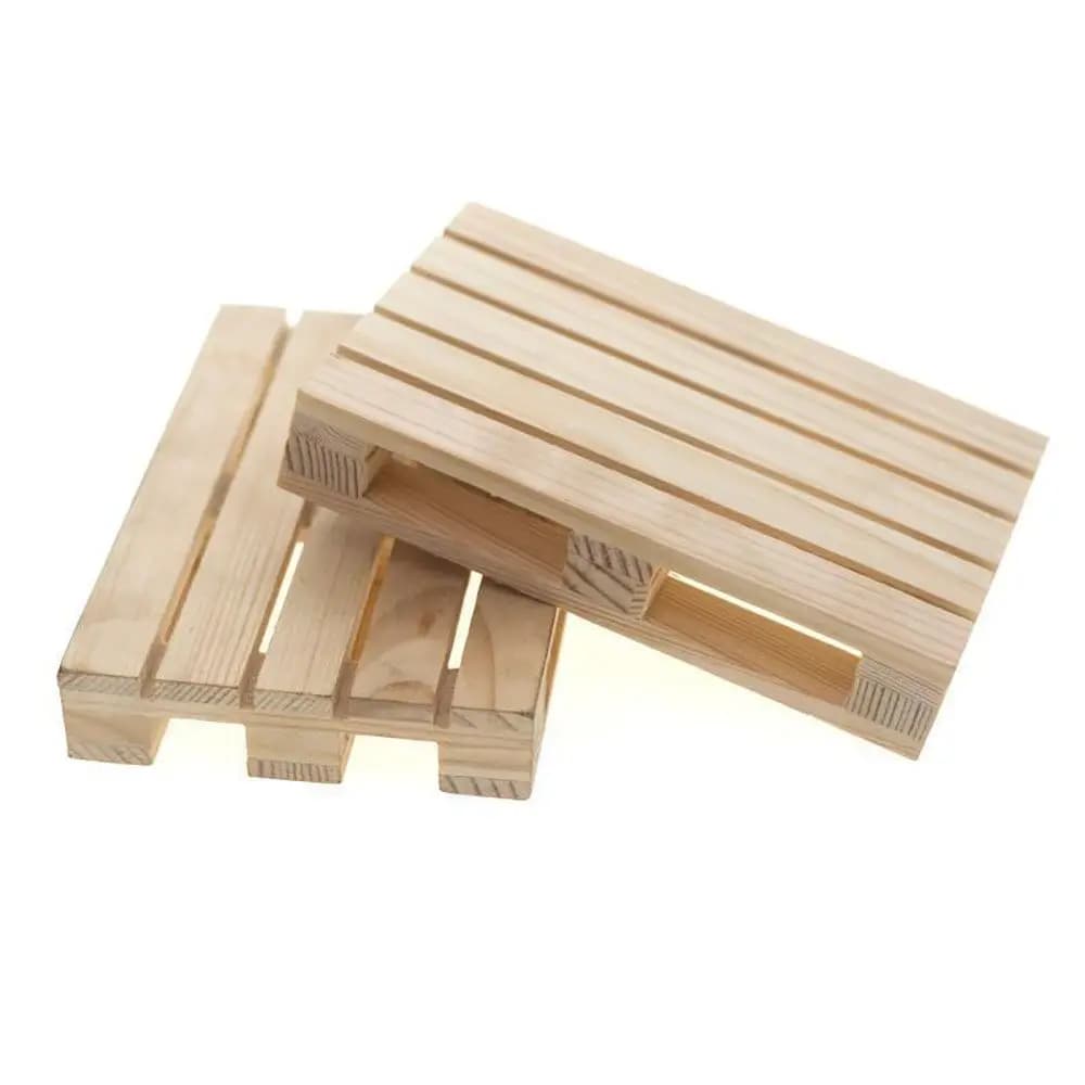 Woodiness Carrello elevatore Pallet Piastra di legno Accessorio decorativo in miniatura per modelli 1/10 Axial SCX10 90046 D90 TRX4