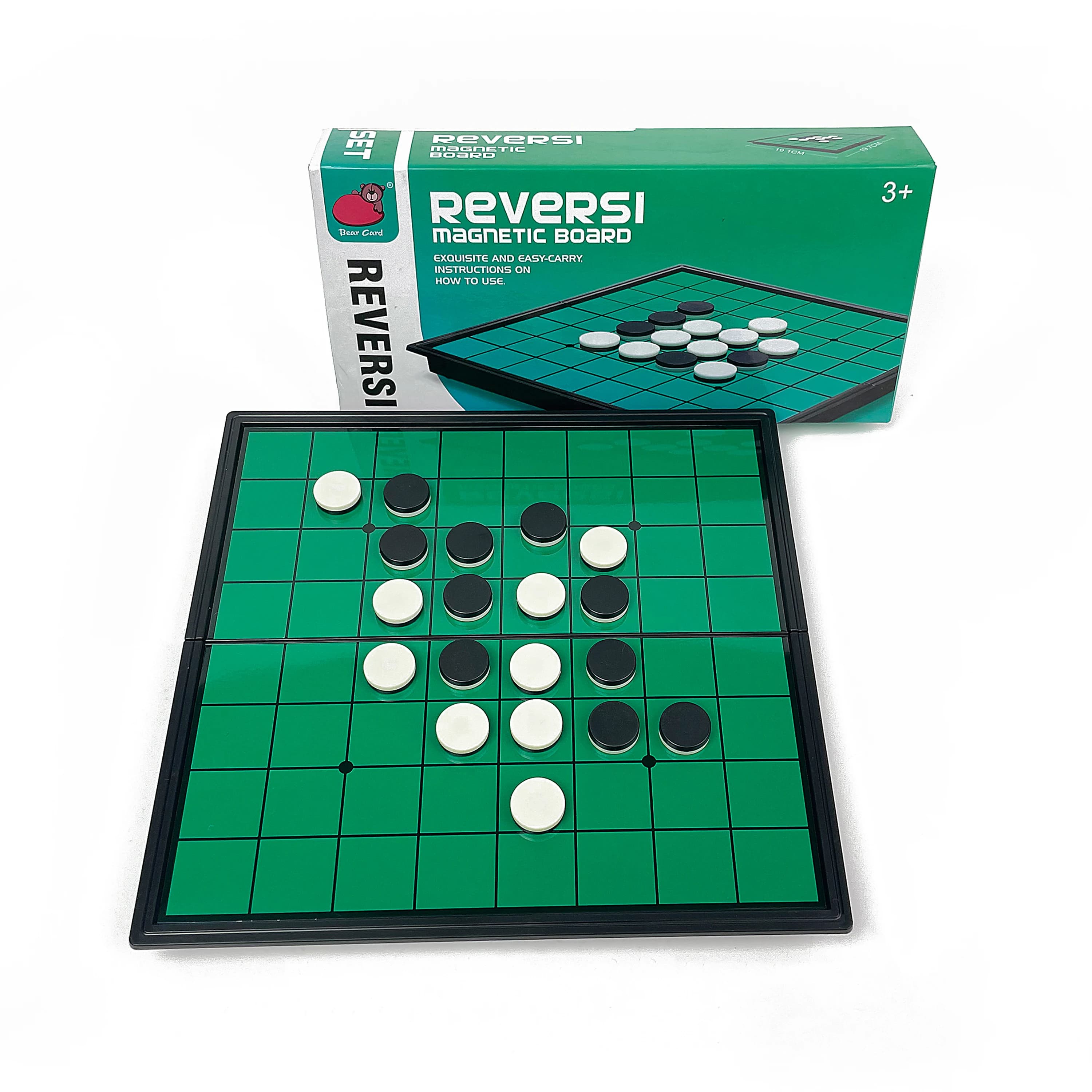 Gioco da Tavolo Reversi Magnetico Pieghevole, Set di Scacchi Portatile in Plastica, Giocattolo da Viaggio per Bambini, Intrattenimento Familiare all'Aperto