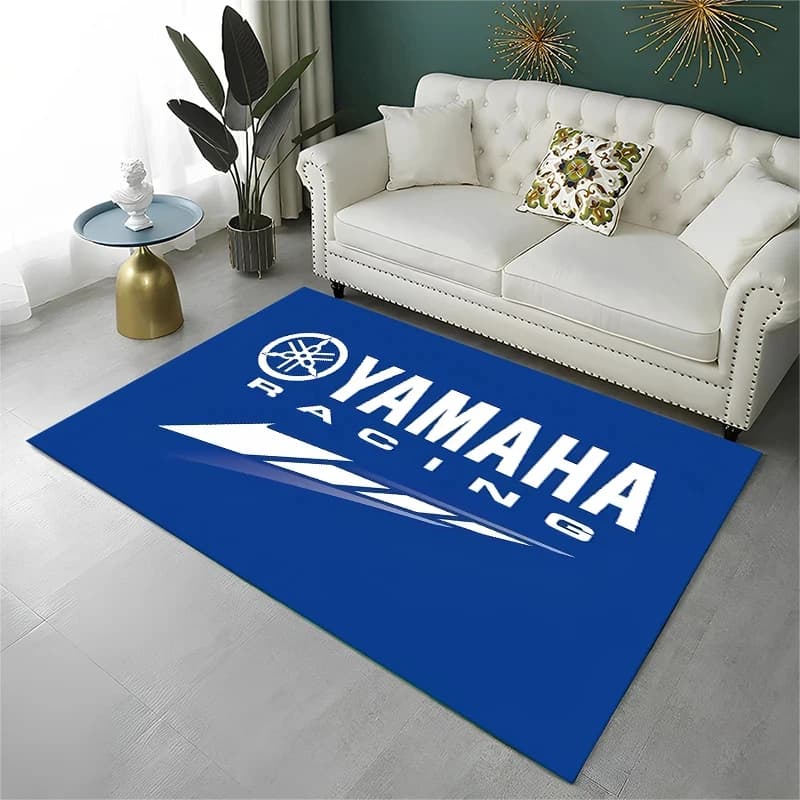 3D Carpet VIKAMA Yamaha Racing Anti-slip, Decorative Carpet for Games Room, Bedroom, Children's Playground