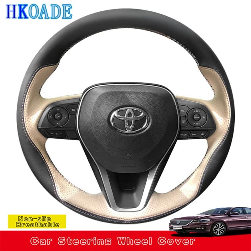 Customize Steering Wheel Braid DIY Car Steering Wheel Cover For Toyota Camry Avalon RAV4 2018-2019 Car Accessories Interior