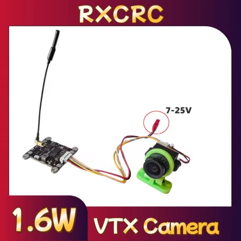 Module RXCRC 5.8G 48CH 1.6W VTX Double Hole Transmitter FPV 1200TVL 2.5 mm camera 130 ° fov, per parte drone FPV multi-copper RC