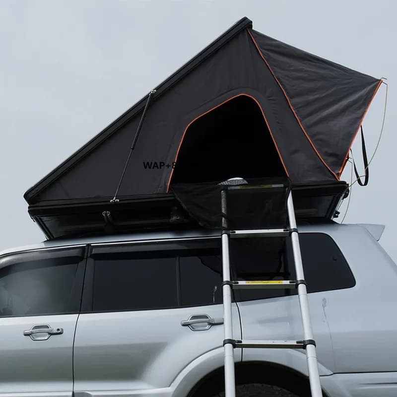 Tenda da Tetto per Auto Popolare per 4 Persone, in Alluminio, a Guscio Rigido Triangolare con Tessuto Oxford