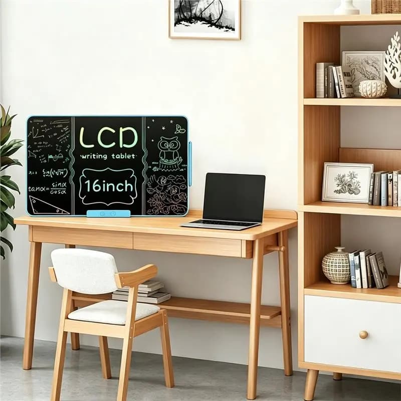 AS96-USB Rechargeable LCD Electronic Drawing Board 16 Inch Writing Tablet Painting Tool Educational Learning For Kids