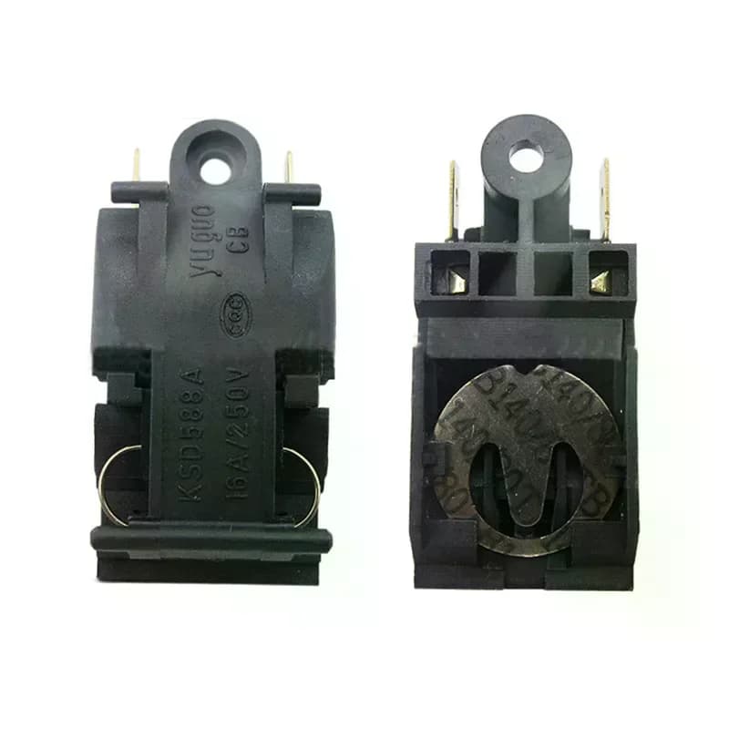 2 Pieces Thermostatic Switch Black 13A/16A 250V for Electric kettle, Steam switch, Kitchen accessories