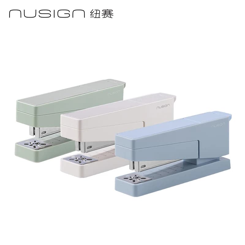NUSIGN Cucitrice rotativa multifunzionale Accessorio da scrivania elegante Cancelleria per ufficio ad alto valore estetico per studenti Borchie per libri
