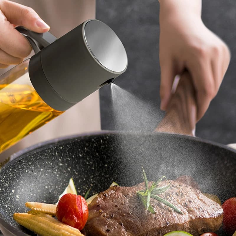 250 ml oil spray bottle Kitchen oil dispenser in borosilicate glass High content oil sprayer Mister for air frying salad