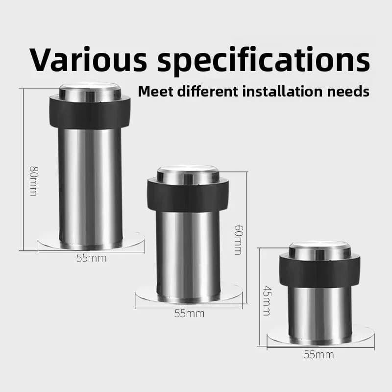 Stainless Steel Rubber Doorstops Floor Door Stopper with Gaskets Safety Security Protection Cleaning Backsplashes for Home
