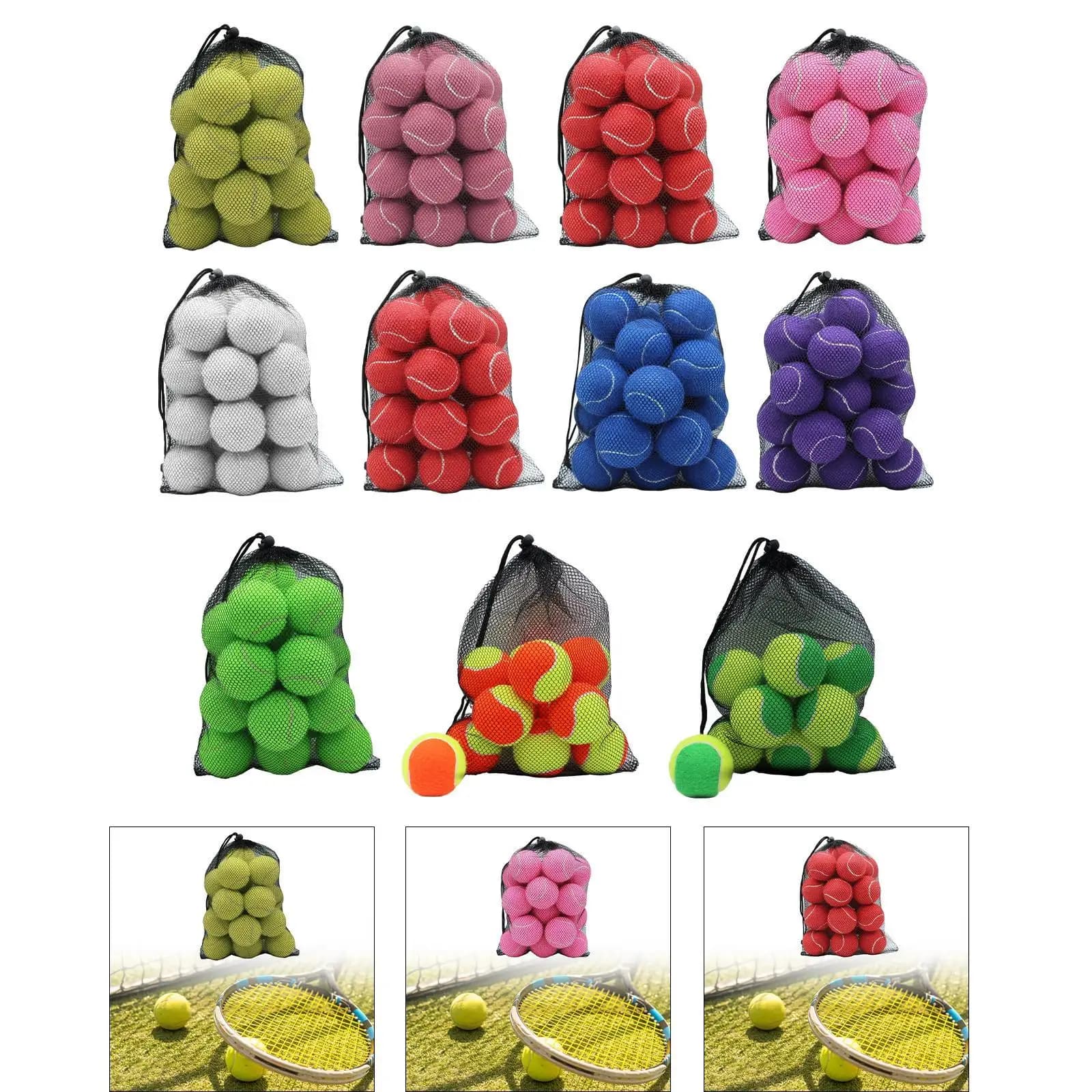 20 palline da tennis resistenti all'usura per sport di racchette per intrattenimento indoor