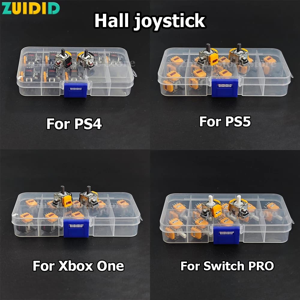 10 Pezzi con Scatola Joystick 3D a Effetto Hall Durevole Regolabile Senza Deriva Compatibile con PS4/PS5/XBox/Switch Pro