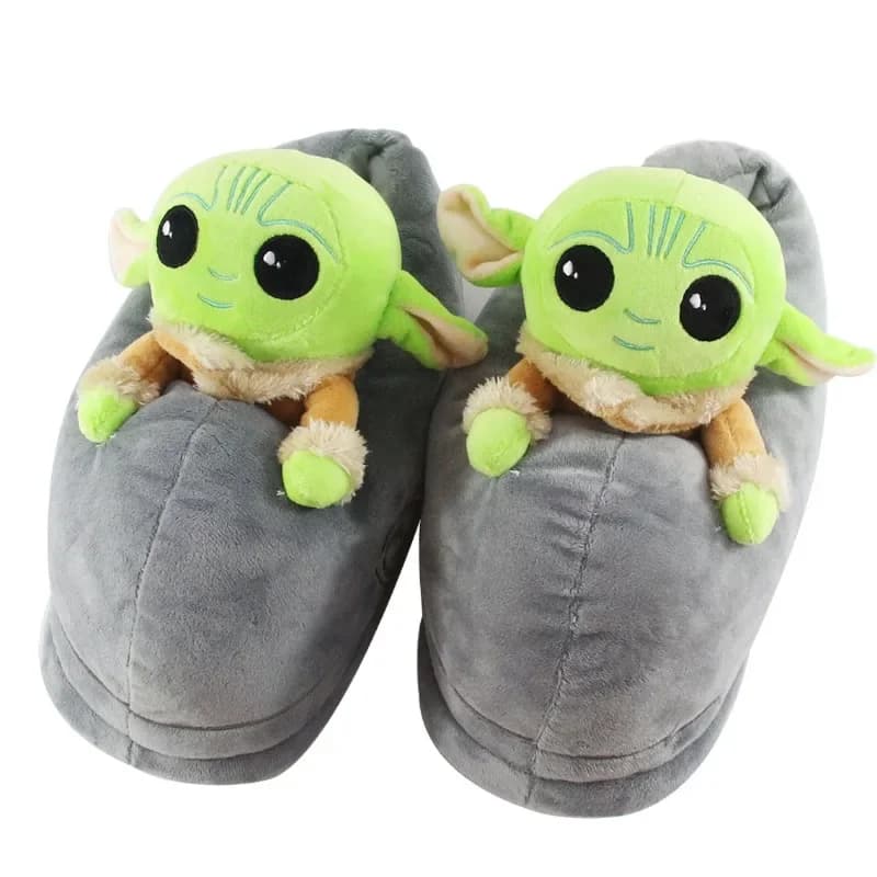 Pantofole Invernali Calde a Tema Star Wars con Personaggio Yoda, Regalo per Adulti, 28cm