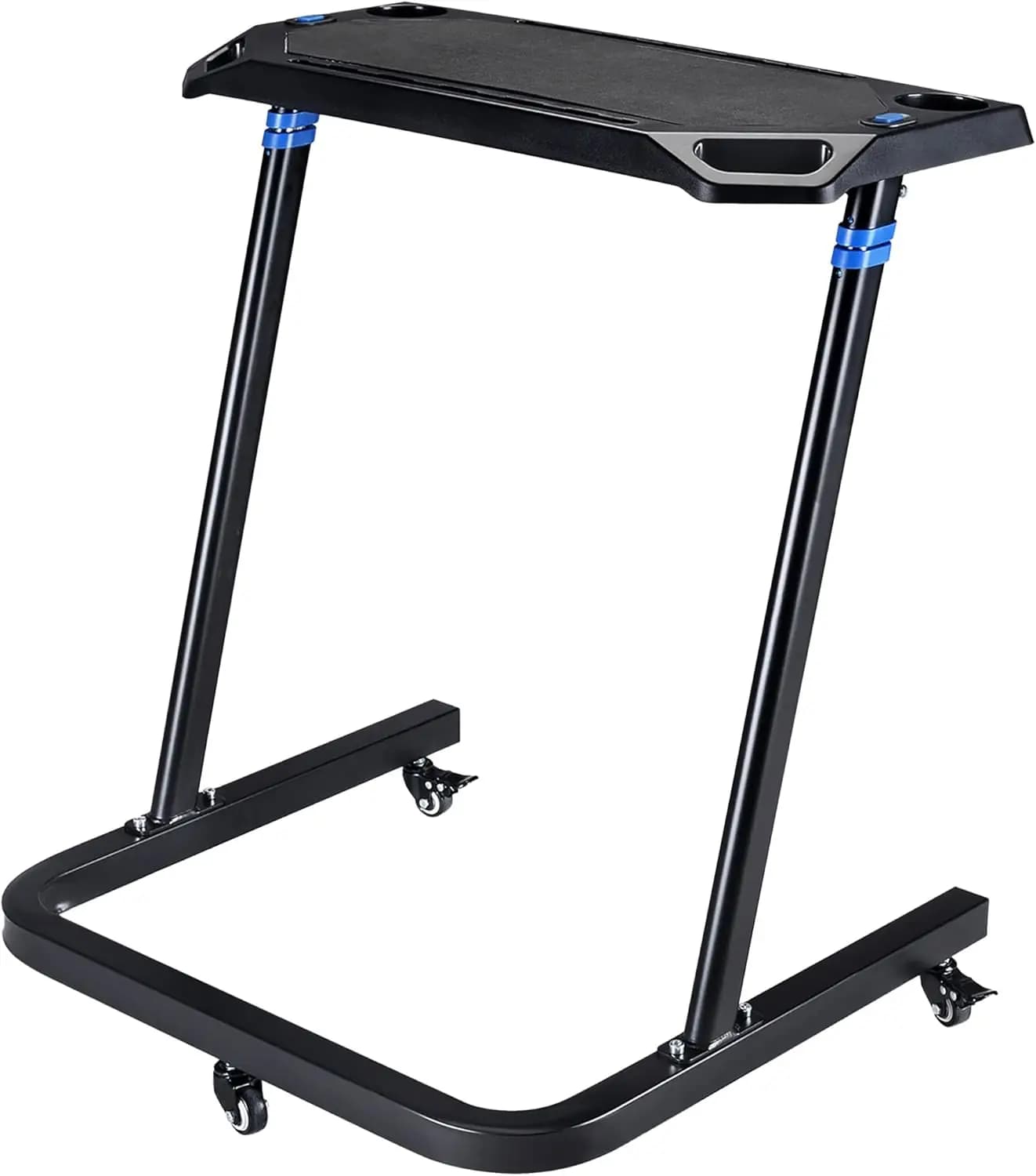 Scrivania Regolabile per Cyclette da Interno, Postazione di Lavoro per Laptop, Scrivania Regolabile in Altezza per Allenamento in Bicicletta